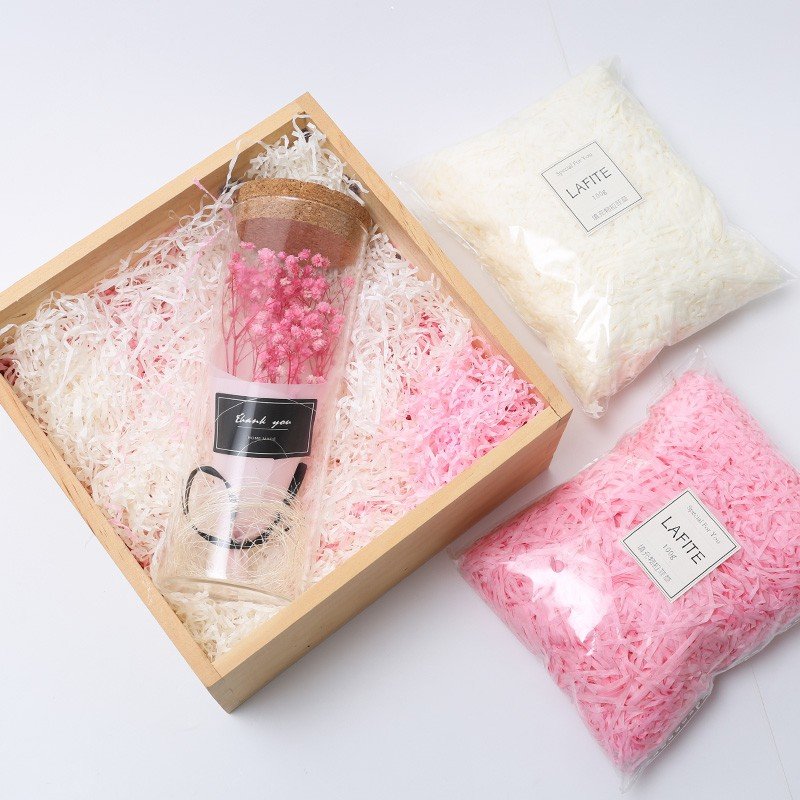 100g/Bag Wholesale High quality Decorative Raffia shredded box Filling Crinkle Shredded Paper For Gift Box Filler