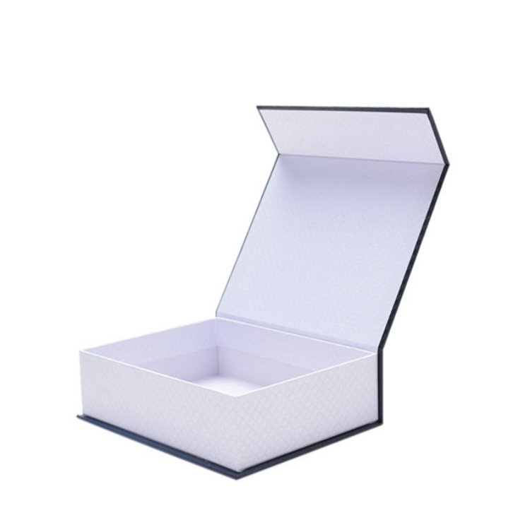 Custom Logo Blank Paper Cardboard Packaging Boite Cadeau White And Black Large Gift Box With Magnetic Closure Lid