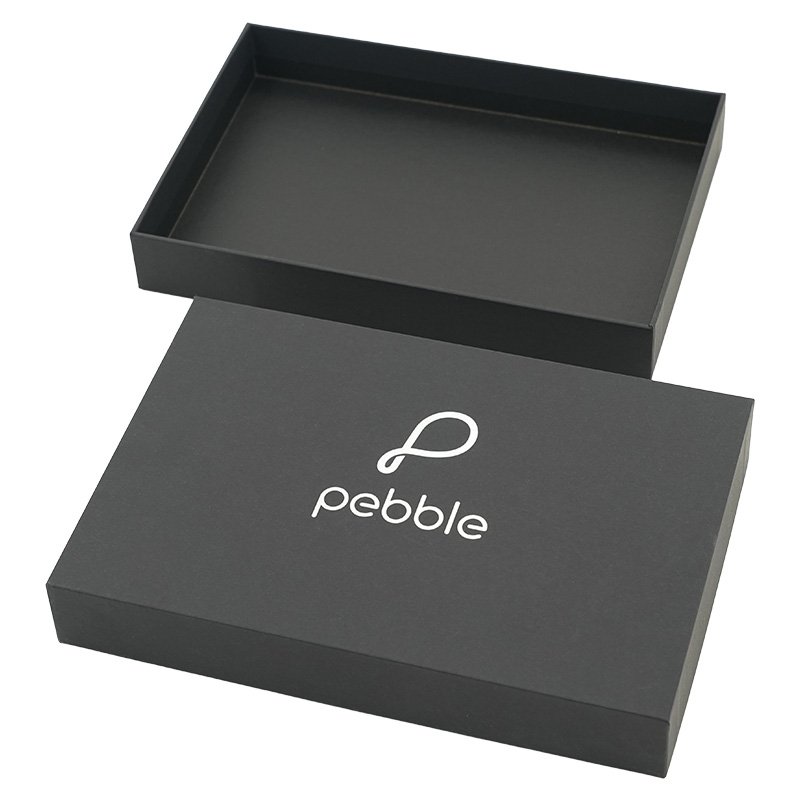 High Quality Small Lid And Base Gift Box Black Packaging Paper Top and Bottom Paperboard Box With Custom Logo