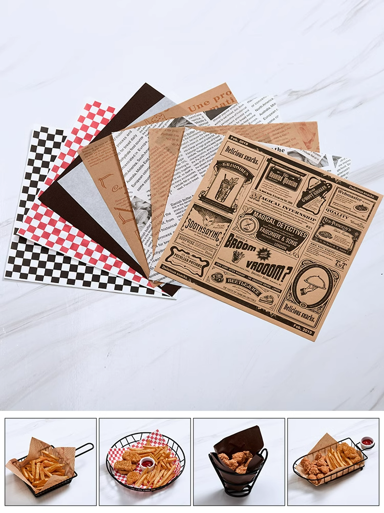 Wholesale Environmental Friendly Custom Wax Paper Food Wrapping Deli Paper Burger Wrapping Paper For Food