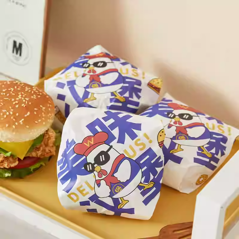 Wholesale Environmental Friendly Custom Wax Paper Food Wrapping Deli Paper Burger Wrapping Paper For Food