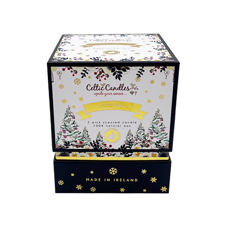 Manufacturer Custom printed luxury candle jars box printing candle packaging boxes black Hard Cardboard Candle Box For Gift