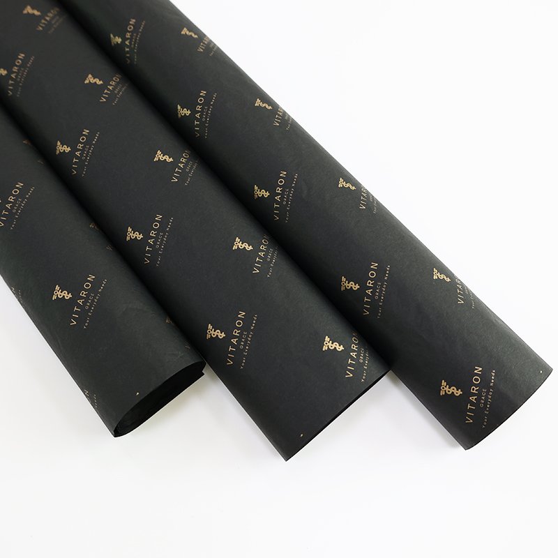 Gift Box Custom Printed Black Tissue Paper Wholesale Packaging Tissue Wrapping Paper