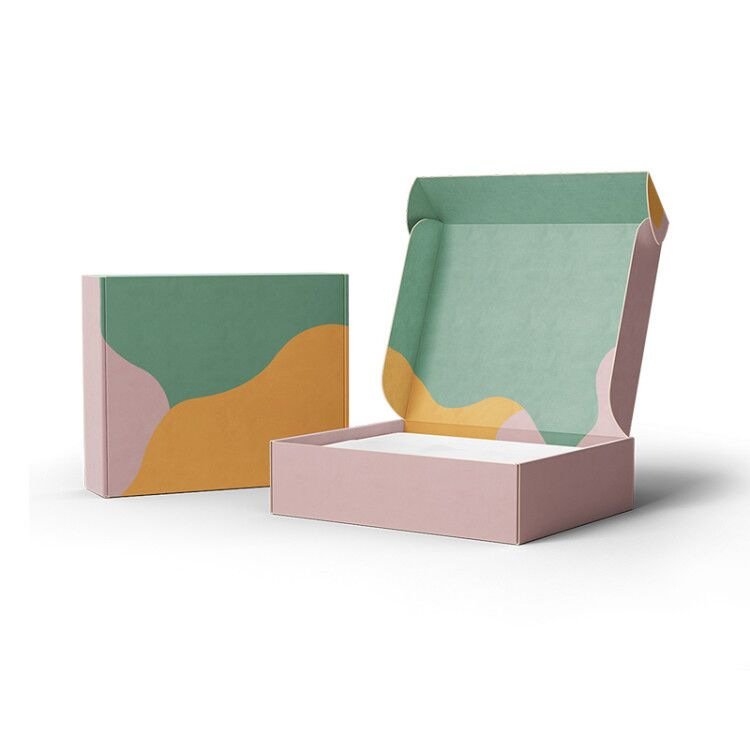 Hot Sale Flamingo Packaging Paper Corrugated Board Packaging Aircraft Transport Folding Boxes clothing box packaging