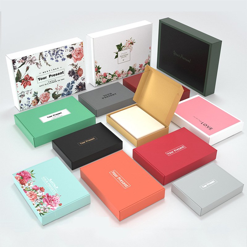 Hot Sale Flamingo Packaging Paper Corrugated Board Packaging Aircraft Transport Folding Boxes clothing box packaging