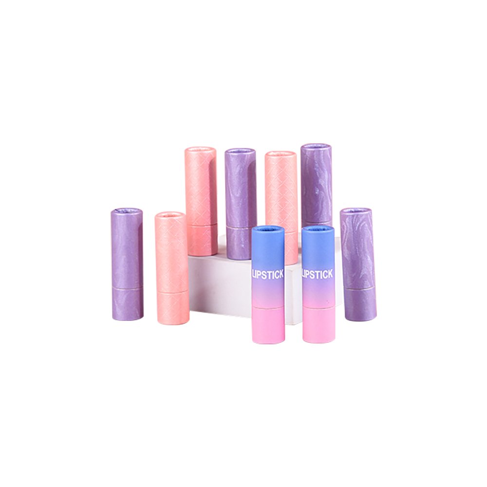 Custom Biodegradable Chapstick Tube Paper Shipping Cans Packaging Paper Tubes Twist Up Paper Lipstick Tubes