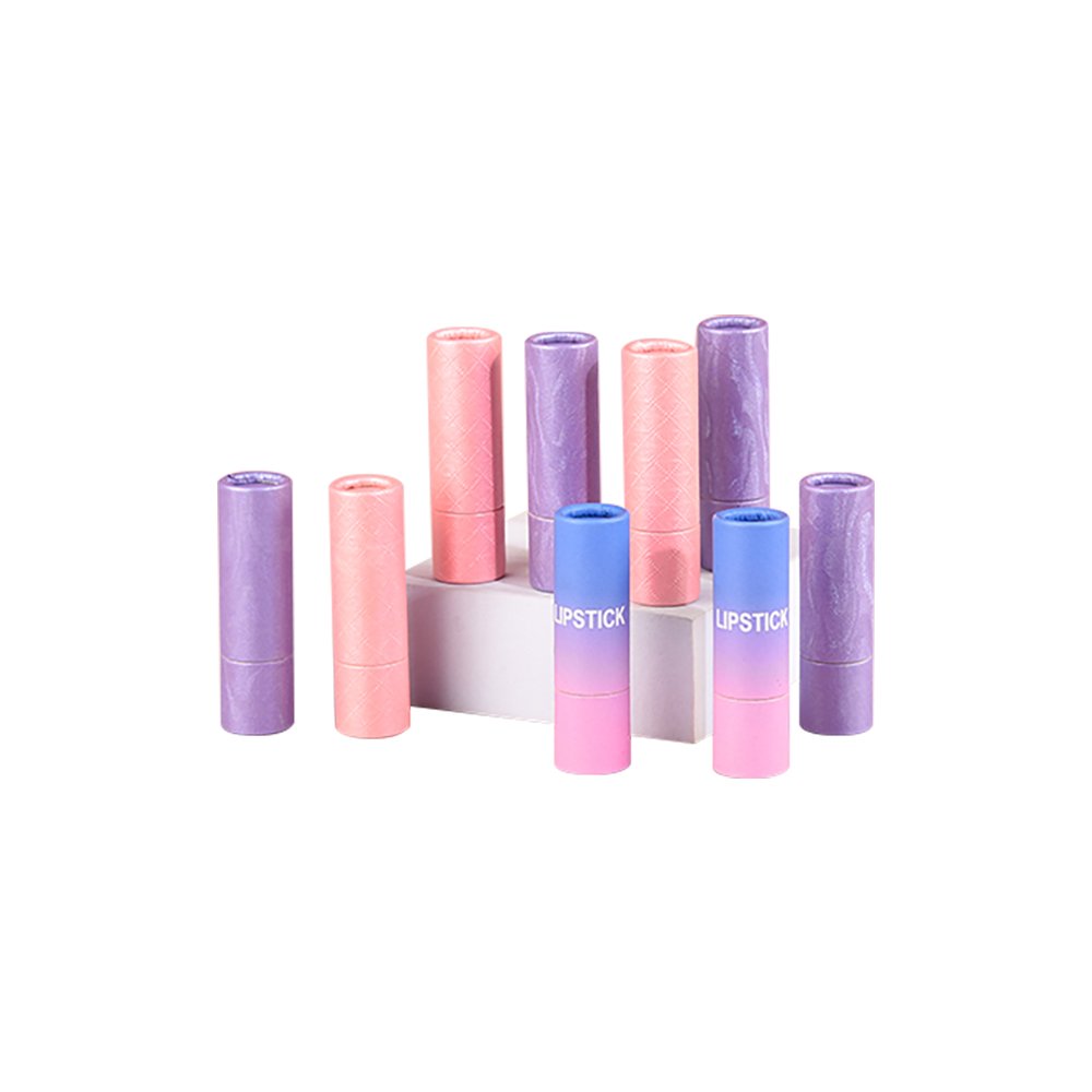Custom Biodegradable Chapstick Tube Paper Shipping Cans Packaging Paper Tubes Twist Up Paper Lipstick Tubes