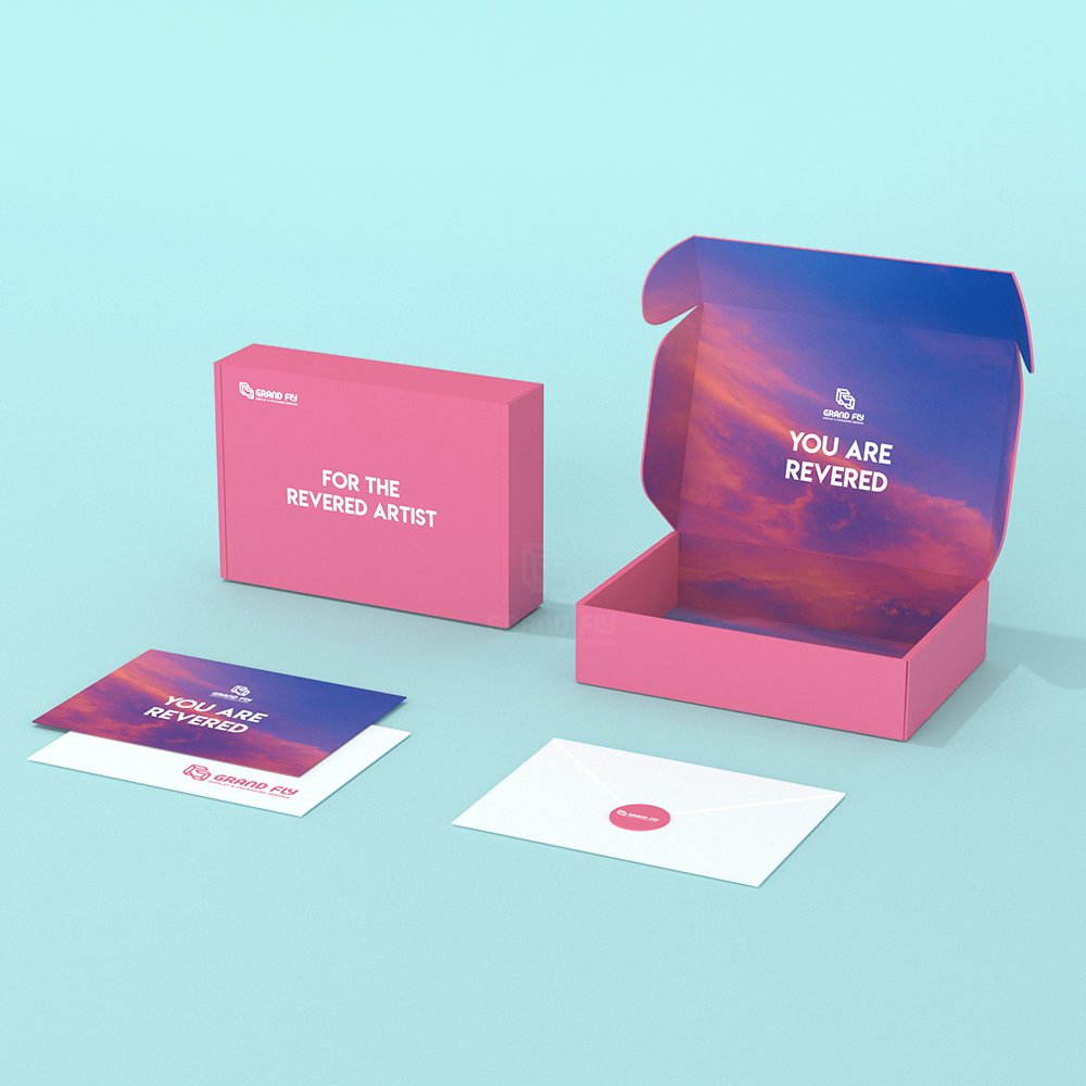 Custom Retail Logo Color Paper Mailing Product Box Printed Corrugated Folding Shipping Kraft Mailer Packaging Cardboard Box