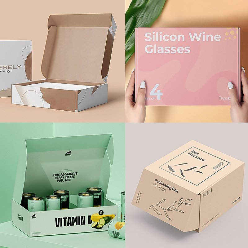 Custom Colored Boxes Logo Packaging Pink Cardboard Printed Eco Clothing Poly Cosmetic Flat Small Mailer Box