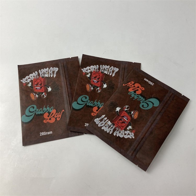 Customized Printed Grabba Leaves Kraft Paper Boxes for Tobacco Leaf Packaging Paper Sachet With Display Paper Box