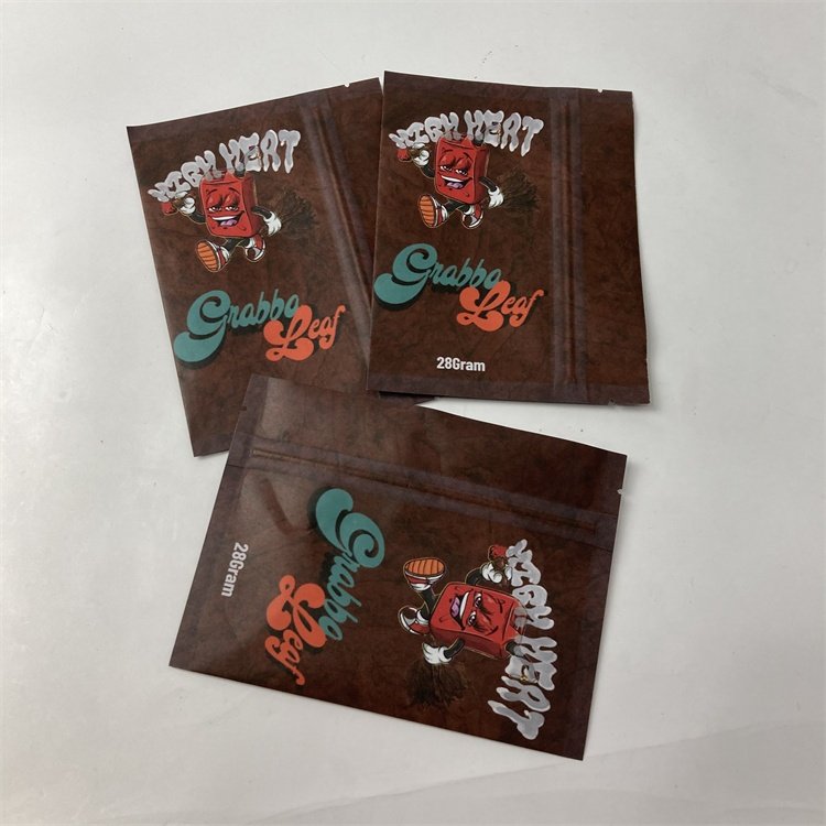 Customized Printed Grabba Leaves Kraft Paper Boxes for Tobacco Leaf Packaging Paper Sachet With Display Paper Box