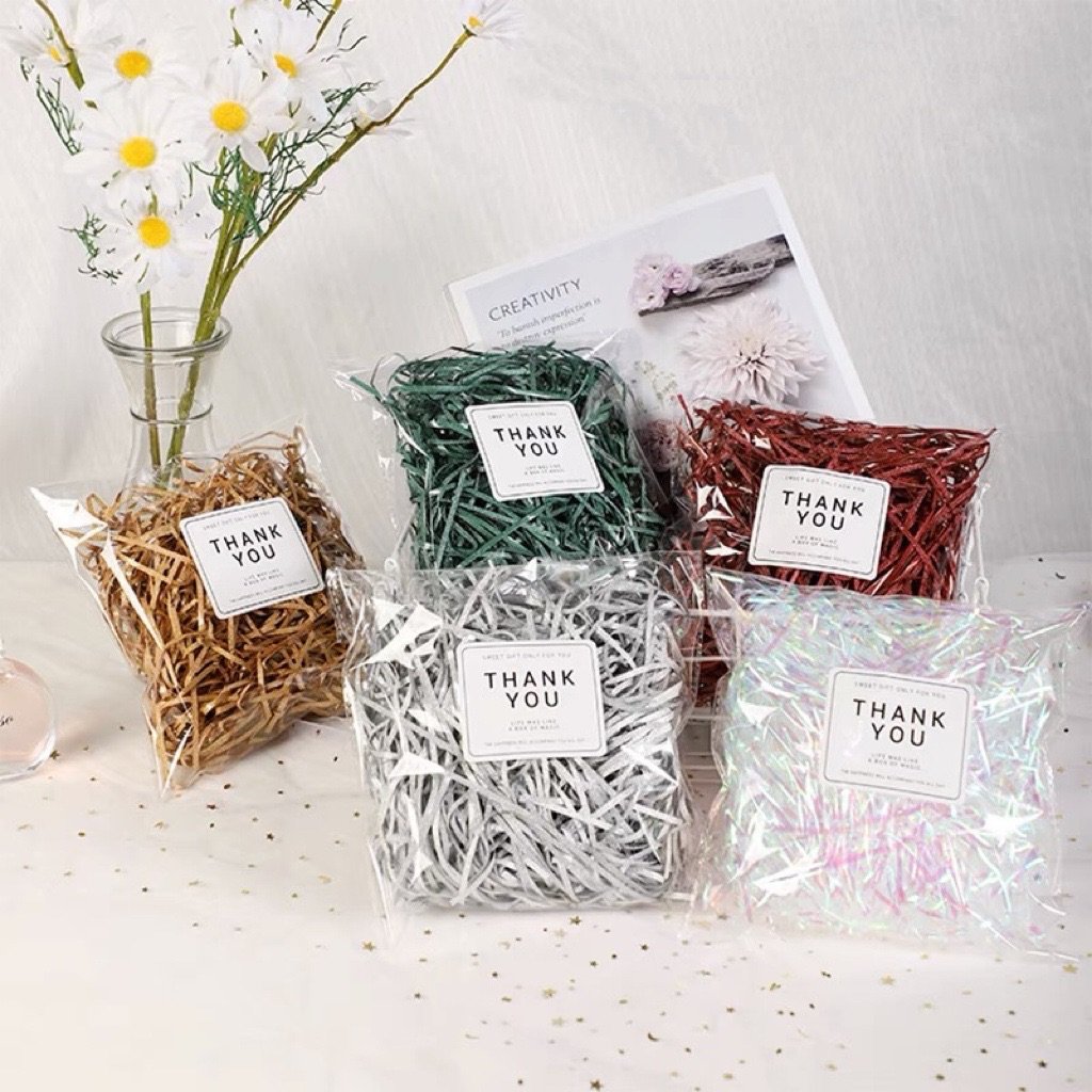 Low Moq In Stock Decorative Eco Friendly Glitter Shreded Paper Gift Filler Paper for Packaging