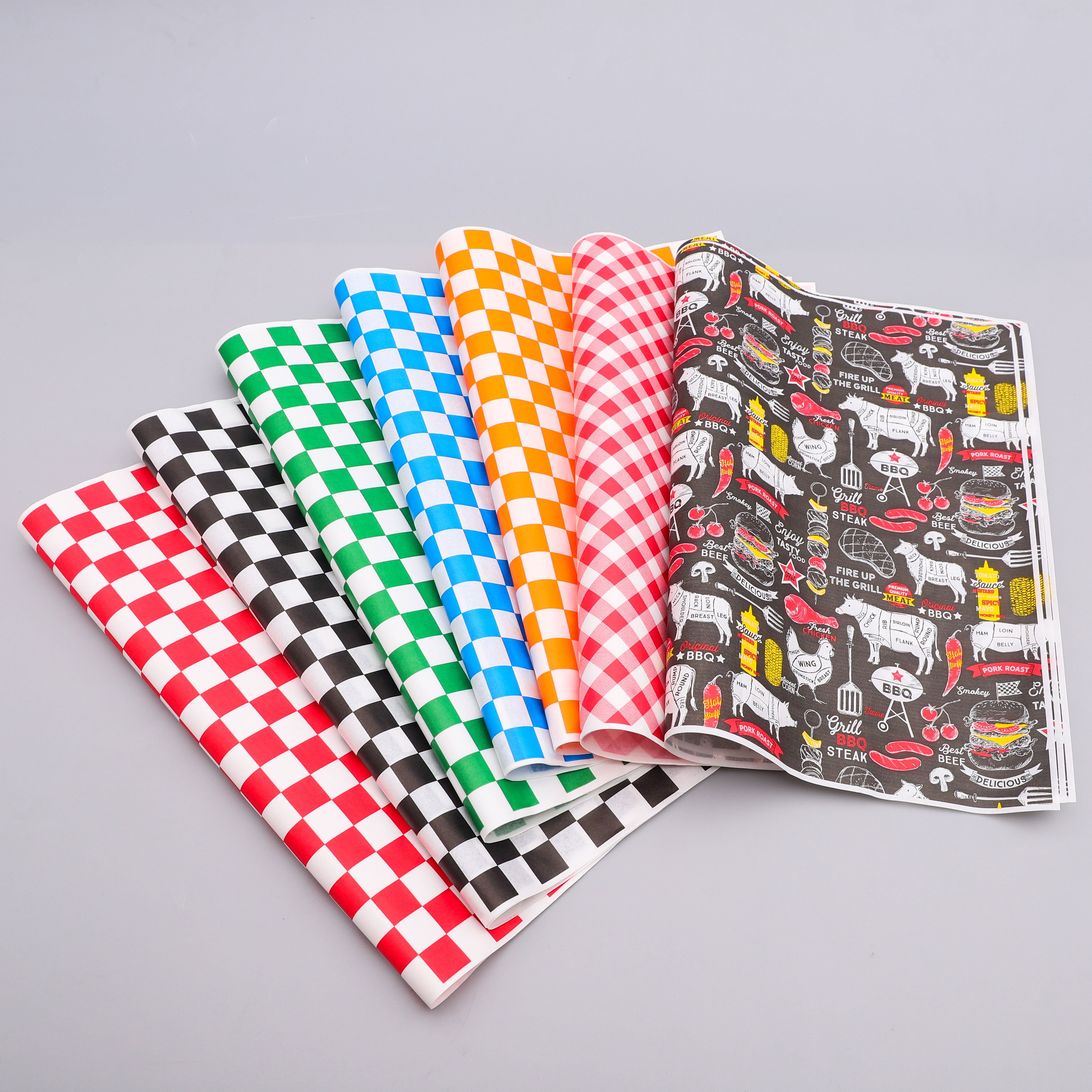 Greaseproof Wax PE Coated Paper Fast Food Packaging Food Grade Waxed Paper Burger Wrapper
