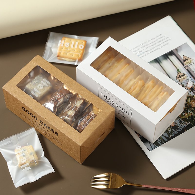 Custom Logo Paper Print Cookie Packaging Biscuit Cookie Bakery Bread Biscuit Packaging Box