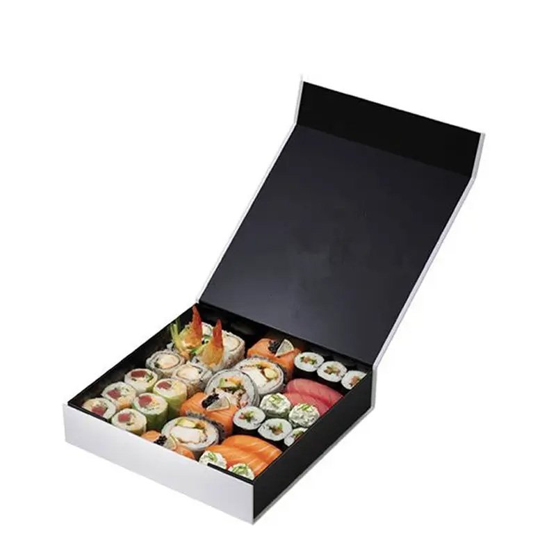 Wholesale luxury custom food sushi takeaway packaging boxes anime motifs logo paper box