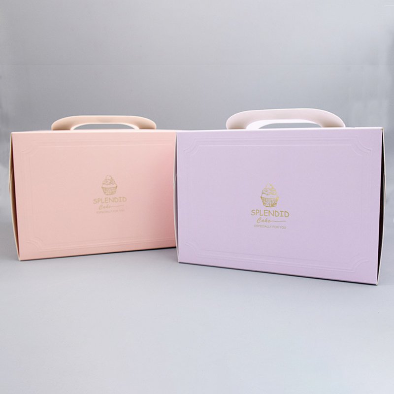 Customisable Birthday Gift Cake Box Customised Good Price Purple Boxes Packaging For Cheese Cake