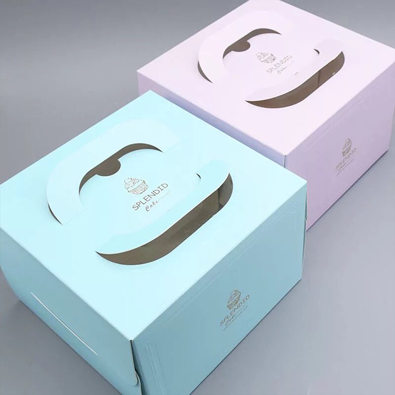 Customisable Birthday Gift Cake Box Customised Good Price Purple Boxes Packaging For Cheese Cake