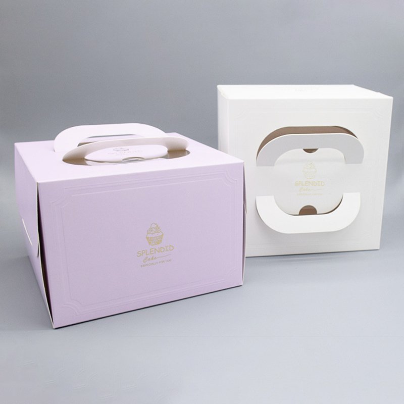 Customisable Birthday Gift Cake Box Customised Good Price Purple Boxes Packaging For Cheese Cake