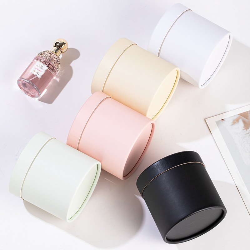 Luxury Small Cardboard Paper Gift Boxes Round Rose Flower Gifts Box With Lid Floral Packaging Wedding Mother Day