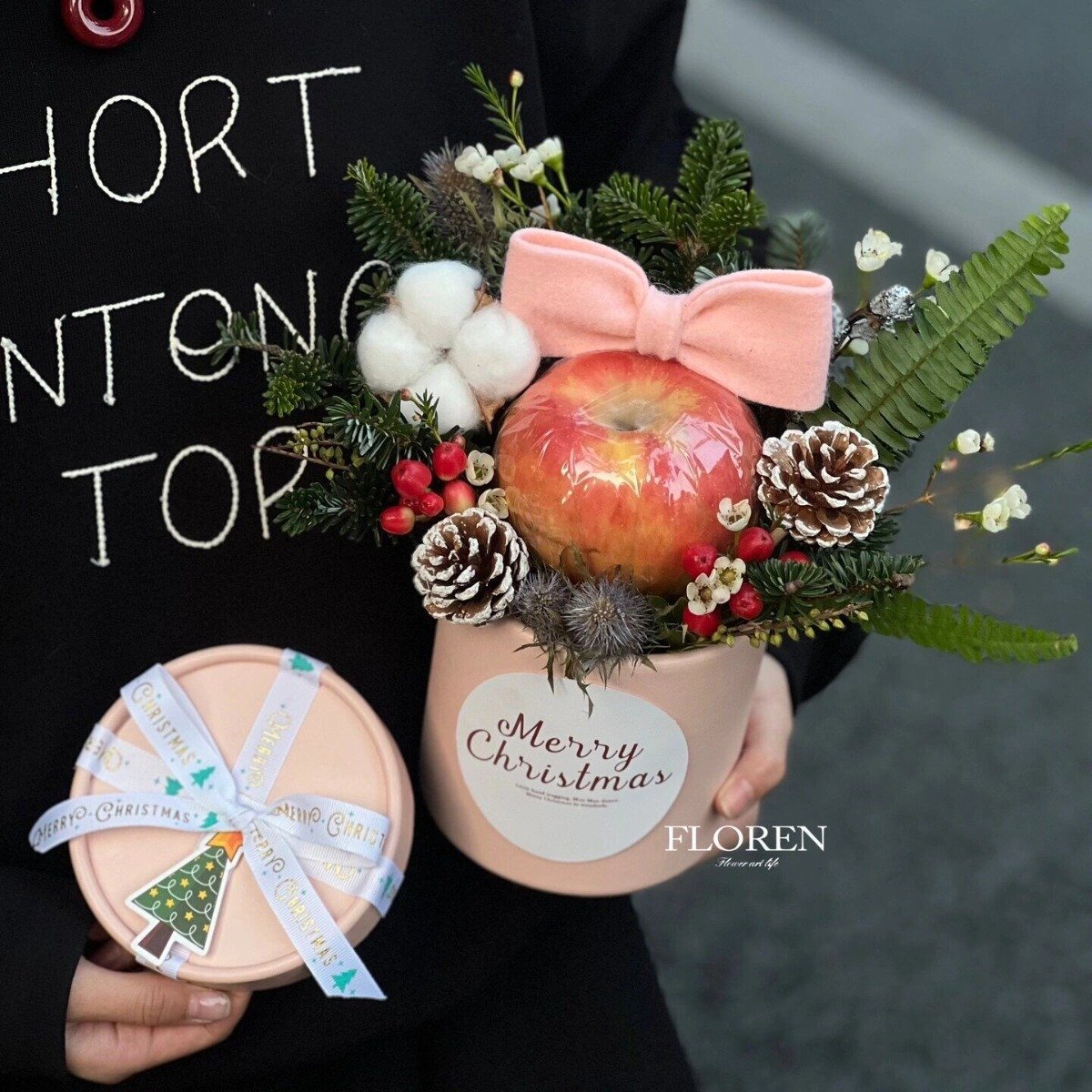 Luxury Small Cardboard Paper Gift Boxes Round Rose Flower Gifts Box With Lid Floral Packaging Wedding Mother Day