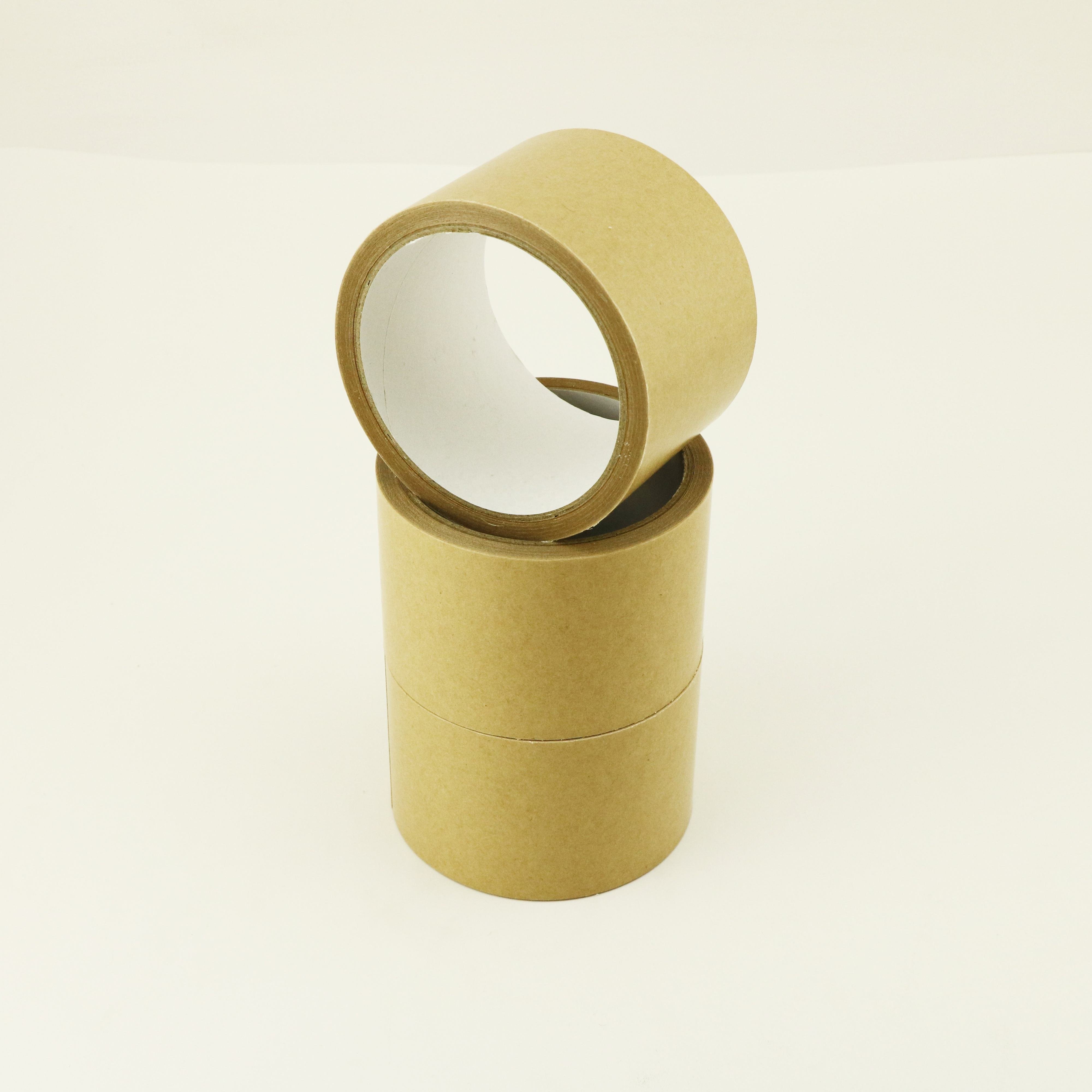 High Tensile Force Strong Adhesive Color Packing Sealing Reiforce Single Side Brown Reinforced Kraft paper Self Tape Shipping