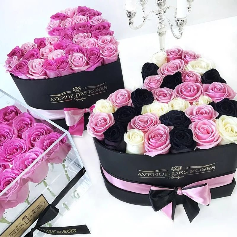 Wholesale Plain Color Luxury Flower Boxes