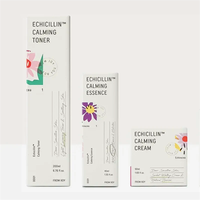 Customized luxury cosmetics gift packaging paper box recyclable UV printing essential oil packaging paper box