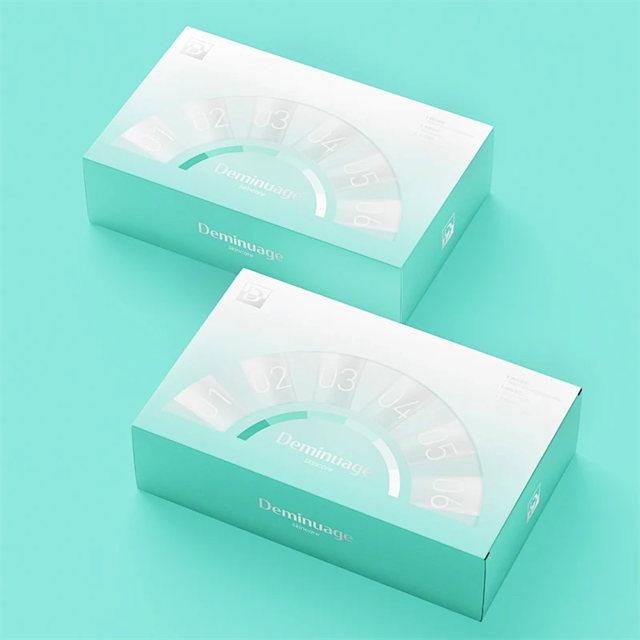 Customized luxury cosmetics gift packaging paper box recyclable UV printing essential oil packaging paper box
