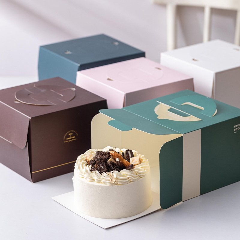 Biodegradable Takeaway Catering Food Container Cake Square Packaging Boxes