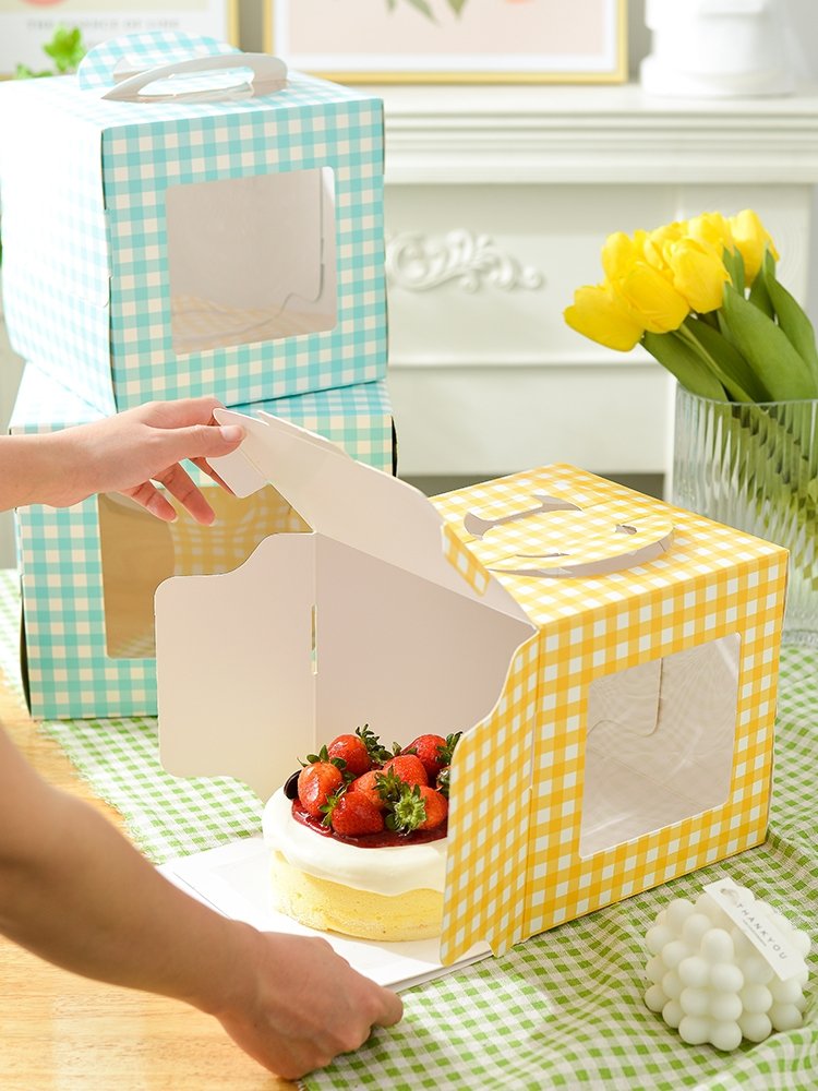 Biodegradable Takeaway Catering Food Container Cake Square Packaging Boxes