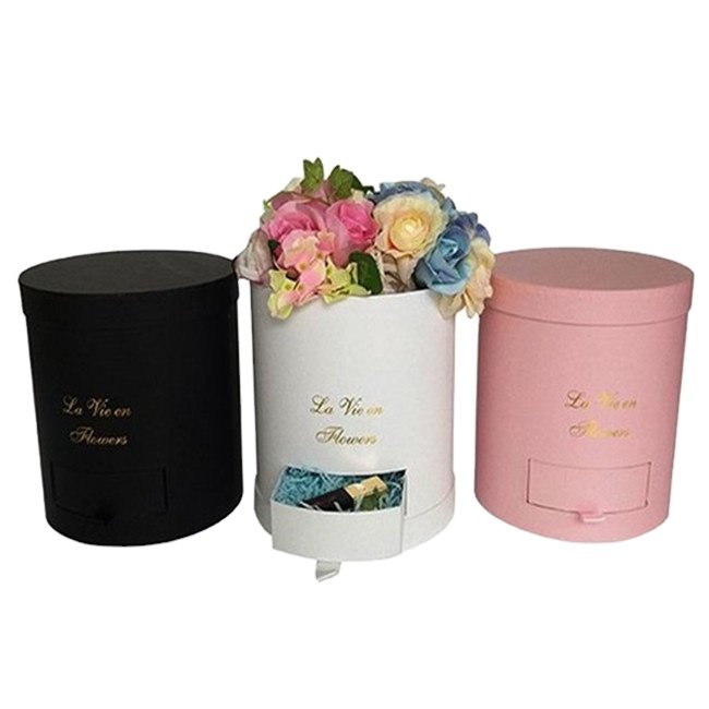 Custom Luxury Hat Box Suede Cardboard Hat box,extra large round gift box,box cardboard round flower gift box with lid