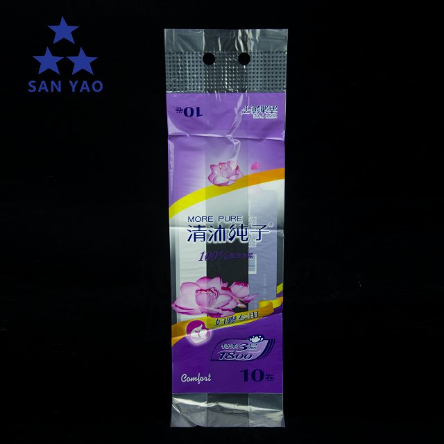 Strong Sealing Strength Quality Toilet Paper Tissue Packaging Plastic Bag
