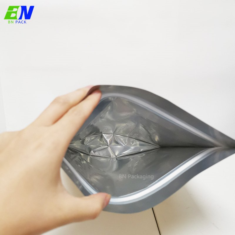 Eco-friendly food packaging stand up pouch brown paper package bags for dried herbs