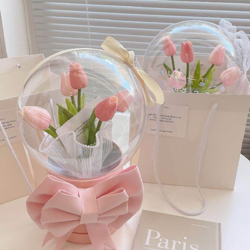 Custom Luxury Cylindrical Cardboard Gift Boxes Support Artificial Flowers DIY flower boxes for gift packaging Florist Supplies
