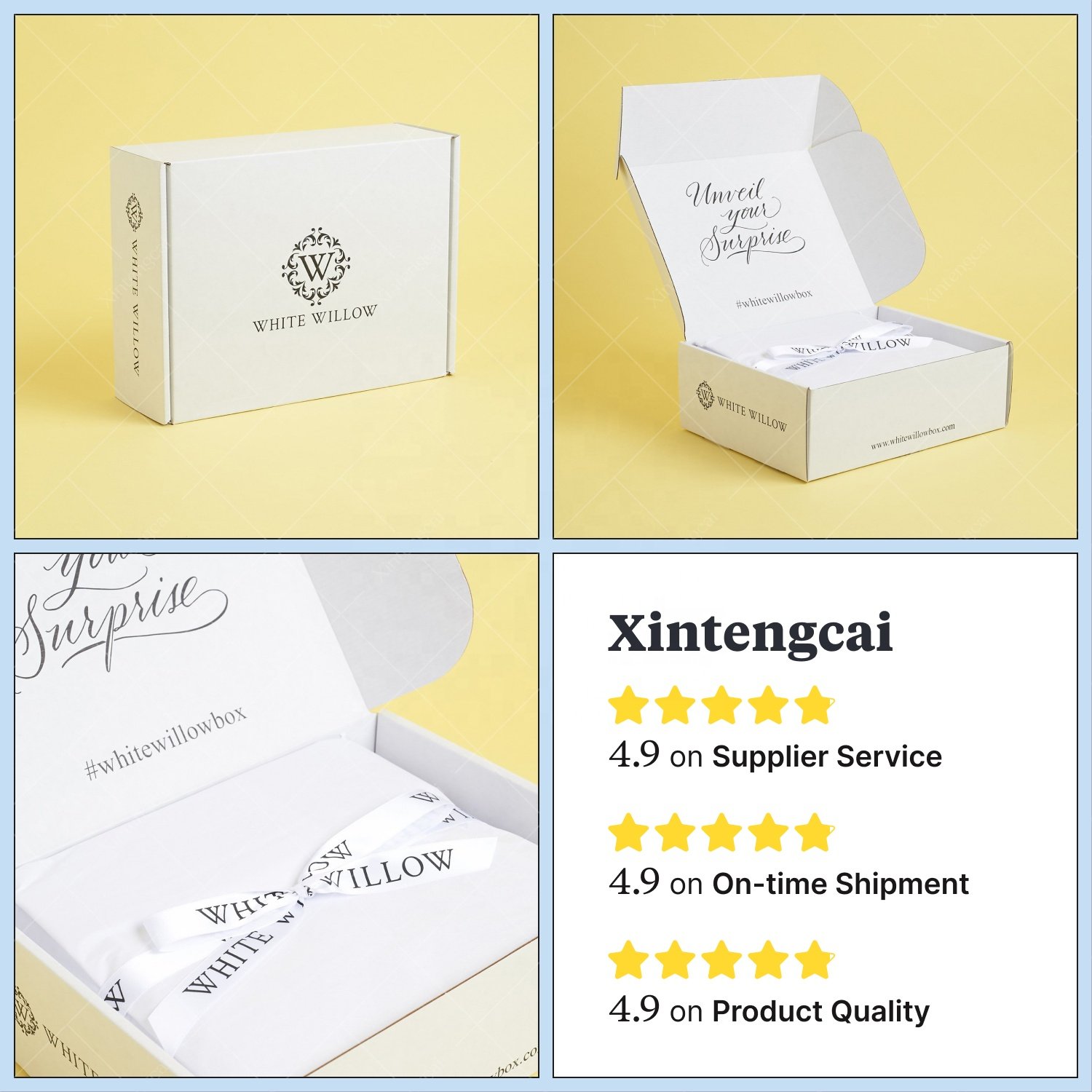 Eco Friendly Durable Natural Brown Plain Kraft Corrugated Paper Mailer Box
