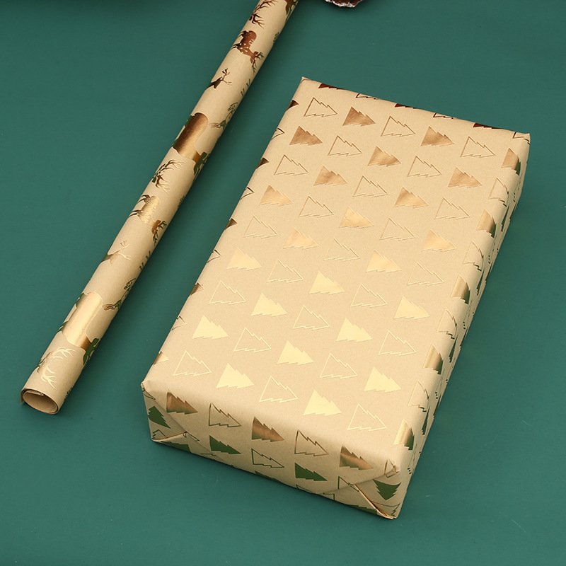 Wholesale Custom Christmas Gift Wrapping Paper Rolls Tissue Grease-Proof with Wax Coating Customizable Christmas Colors