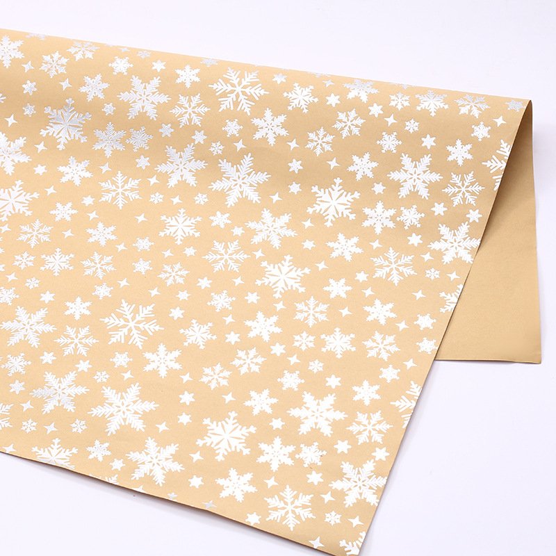 Wholesale Custom Christmas Gift Wrapping Paper Rolls Tissue Grease-Proof with Wax Coating Customizable Christmas Colors