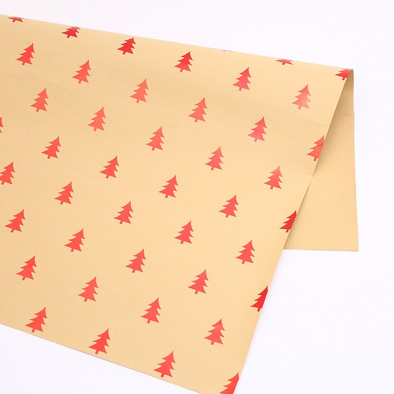 Wholesale Custom Christmas Gift Wrapping Paper Rolls Tissue Grease-Proof with Wax Coating Customizable Christmas Colors
