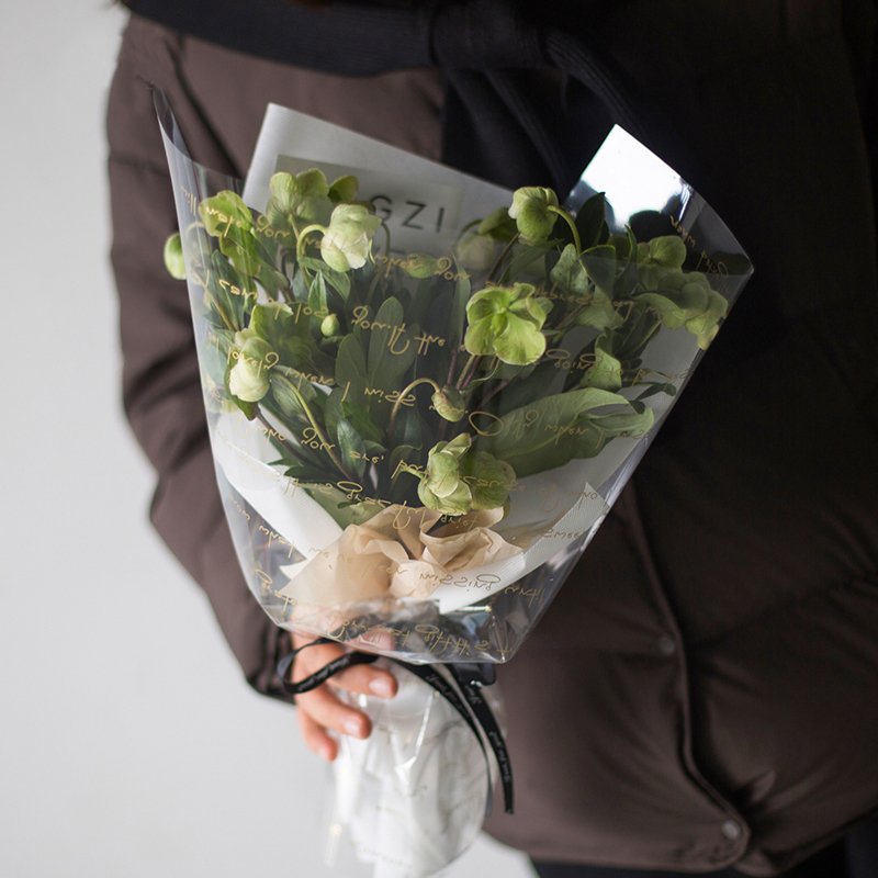 Waterproof Transparent OPP Flower Gift Packaging Paper English Printed for Flower Shops