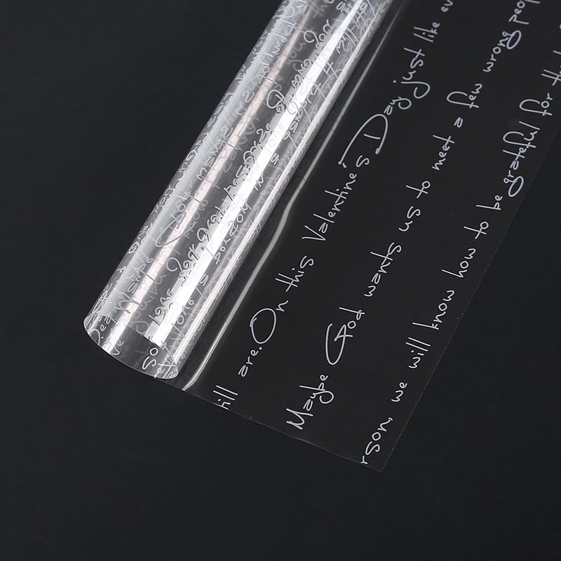 Waterproof Transparent OPP Flower Gift Packaging Paper English Printed for Flower Shops