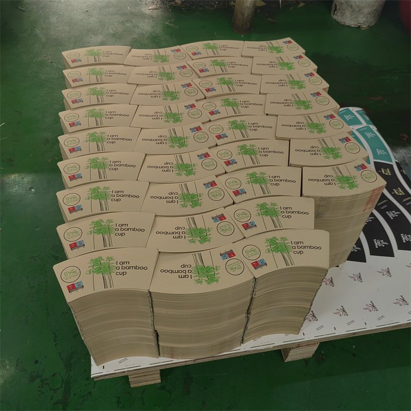 Wholesale Raw Materials For Paper Cups Custom Bamboo Paper Cup Fan