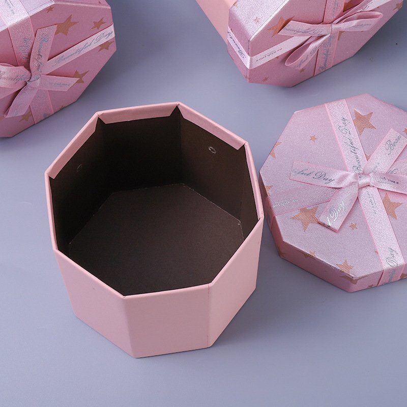 Round box gifts packaging paper boxes with handle