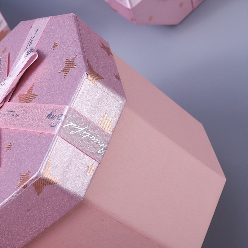 Round box gifts packaging paper boxes with handle