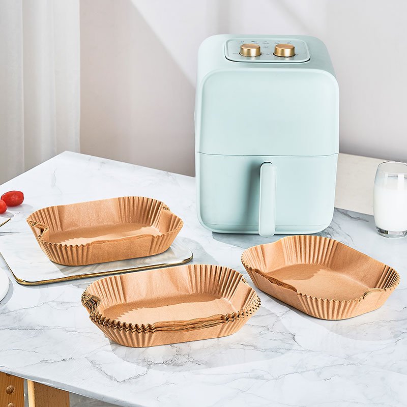 Amazon Hot Selling 2024 Air Fryer Paper Tray Parchment Paper Air Fryer Disposable Paper Liner For Steamer Microwave Oven