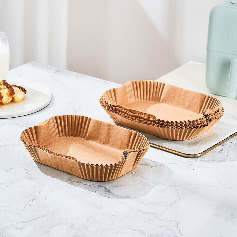Amazon Hot Selling 2024 Air Fryer Paper Tray Parchment Paper Air Fryer Disposable Paper Liner For Steamer Microwave Oven
