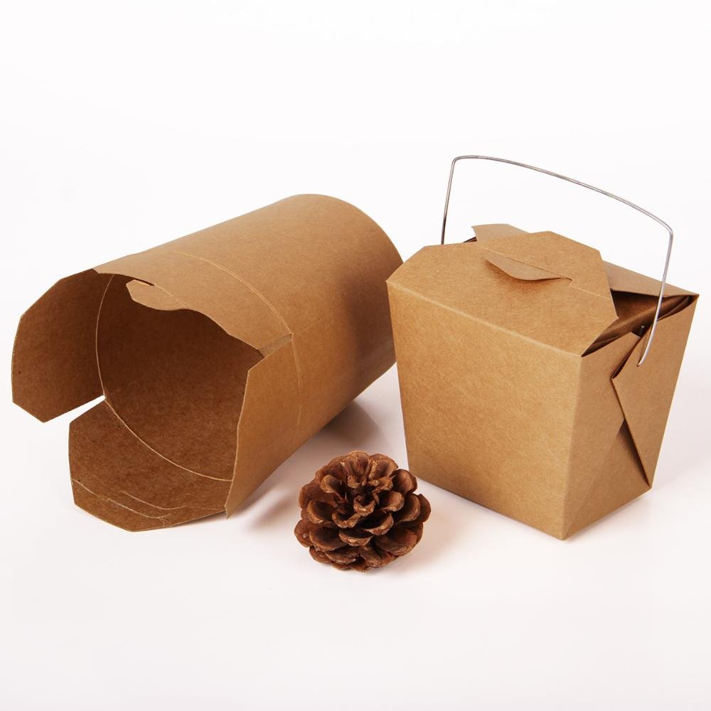 Wholesale disposable chicken and chips fast food brown kraft paper cardboard take away food box