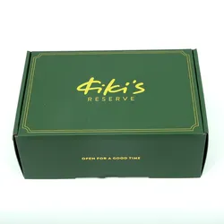 Custom Printing Logo Cosmetic Corrugated Mailer Box Shipping Green Dark Green Makeup Boxes