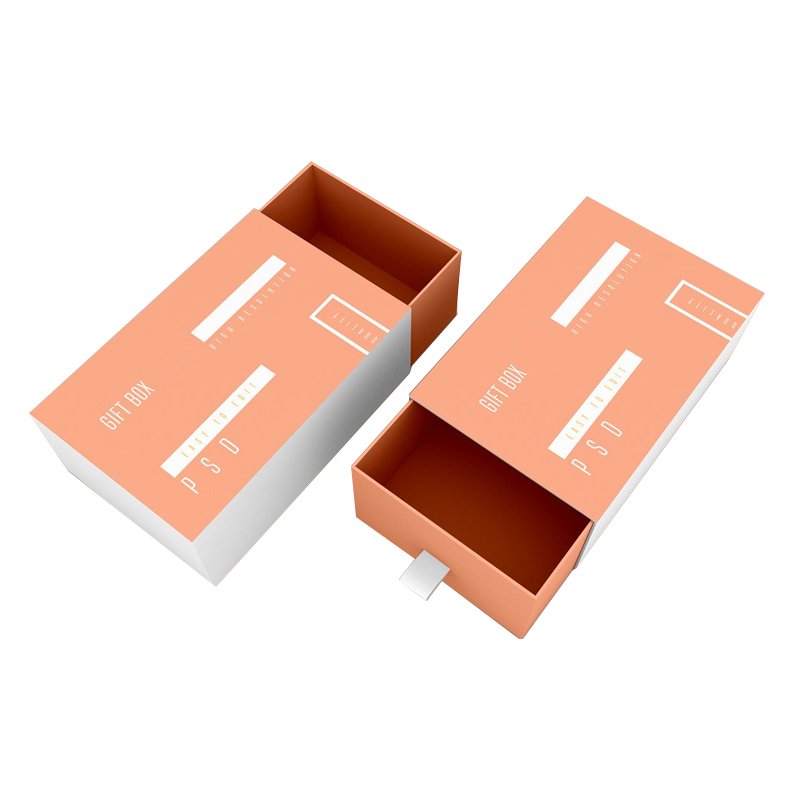 recyclable Custom Logo Packing Box For Jewellery Drawing Package Slide Drawer Jewelry Packaging Paper Box with Black Foam