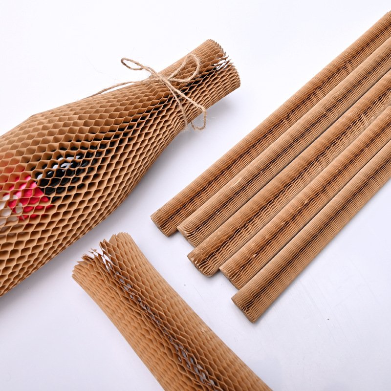 Wholesale kraft papersleeve packaging kraft Paper Honeycomb Cushion Paper Sleeve For Honeycomb Protective Sleeves Packaging