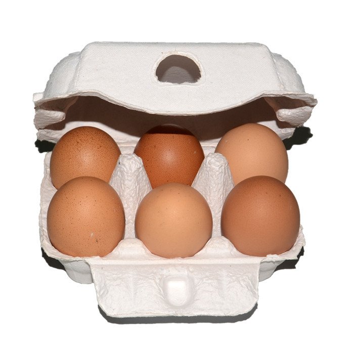 Wholesale Egg Carton Paper Egg Carton 6Hole Pulp Packaging Paper Trays For Egg